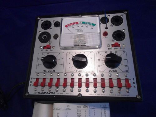 Vintage Radio Shack Micronta Tube Tester w Chart 22 - 012