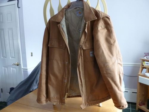 Fr carhartt coat traditional heavy weight  duck fr brown large regular used for sale