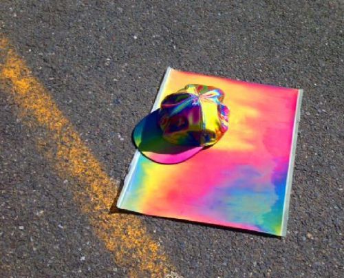 1 lenticular sheet 15” X 20” Back To The Future 2 hat rainbow material
