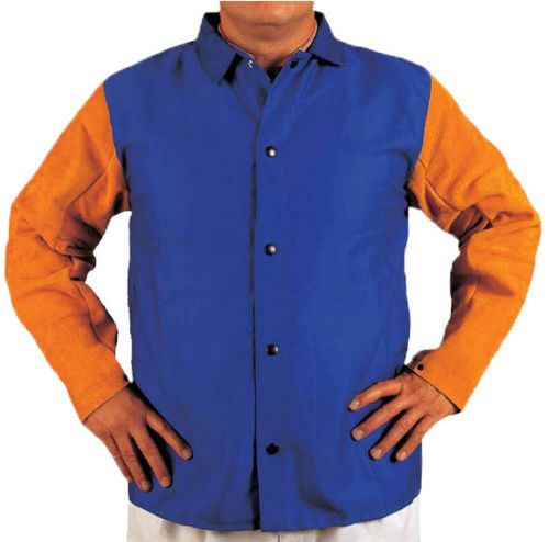 Welding Jacket size xlarge leather Sleeves Cotton 30 fr Flame Welding Aprons