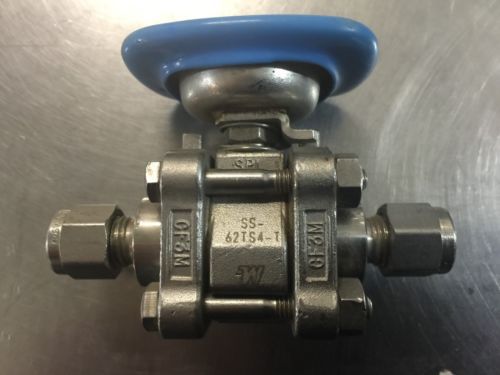 WITHEY-SWAGELOK 1/4 BALL VALVE SS-62TS4-T NEW