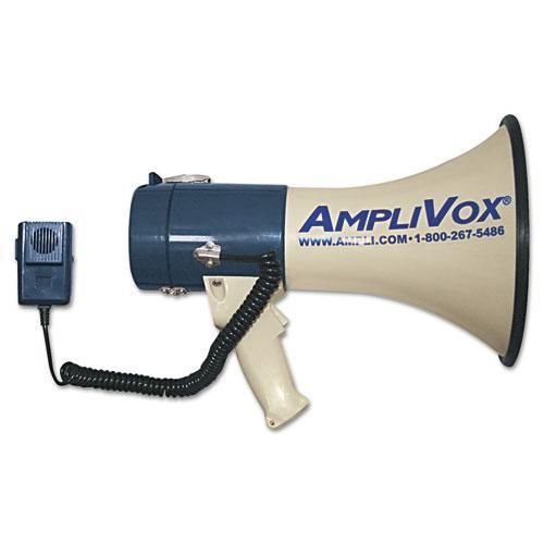 New amplivox s602m mitymeg piezo dynamic megaphone w/detachable microphone, 25w, for sale