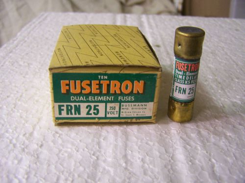 Fuses FRN 25 Fusetron Dual Element Bussman Fuses - 250 Volt - Qty. 10