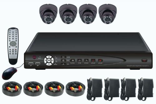 4CH Channel IR Night Vission 4CH DVR CCTV Camera System 500GB HARD DRIVE