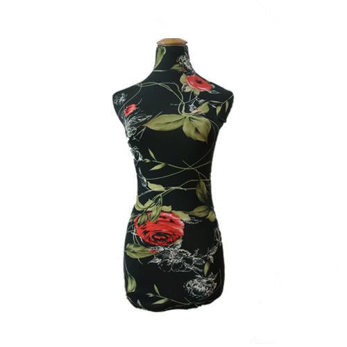 NW 1pcs BLK Flower VINTAGE PRINT Mannequin Cover Model Dummy Top Cover CLOTH TOP