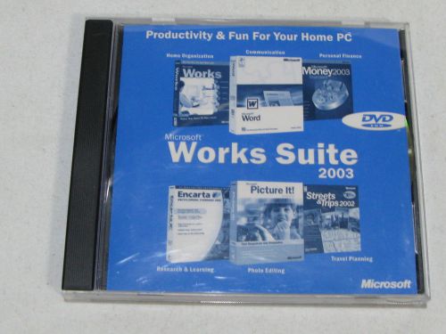 MICROSOFT WORKS SUITE 2003 PRODUCTIVITY &amp; FUN FOR YOUR HOME