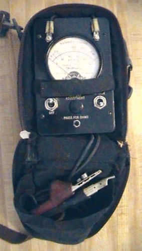 Simpson Ohm KS Meter 8455A Teledata With Simpson Case And Leads Rare Vintage