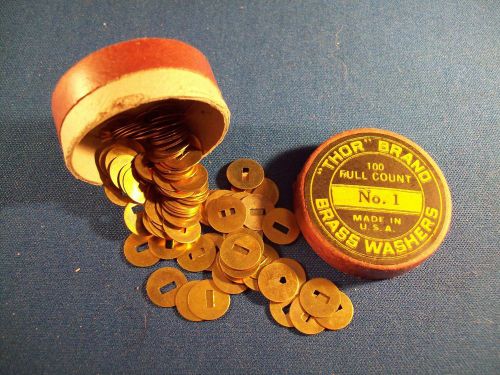 Vintage Thor Brand Brass Washers No. 1 (all 100 present)
