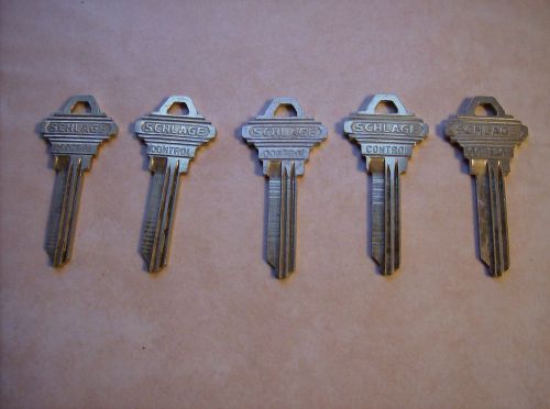 5/Schlage Control Keys &#034;F&#034; Keyway five keys