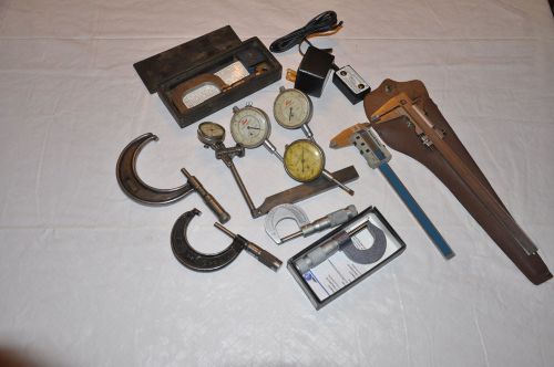 Lot of  Vintage Machinist Tools Retirement sale 2 micrometers calipers