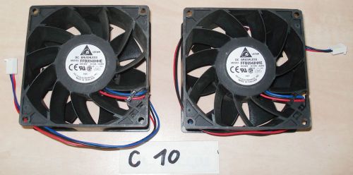 Lot of 2 Delta FFB0948HHE Fan 48VDC 0.15A 92x92x38mm, with connector