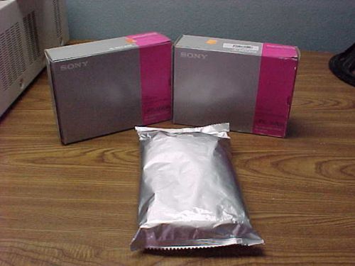 LOT OF 2 SONY UPC-5010A COLOR PRINT PACKS PLUS ONE SEALED INK PACK