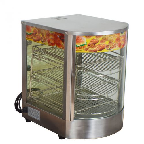 Egg Tart Pizza Sanwhich Warm Food Display Cabinet Yellow Light Glass Clear