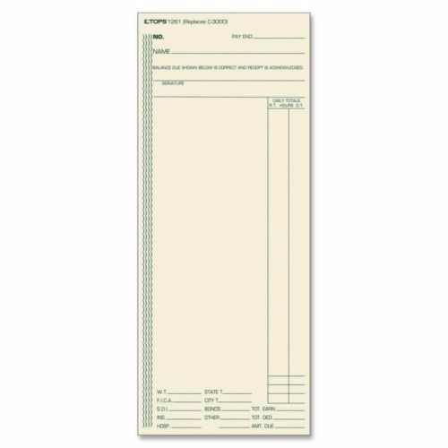 Tops 1256 Weekly Time Card 500 Ct Manila