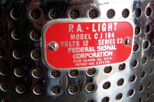 federal  Vintage C J184 light