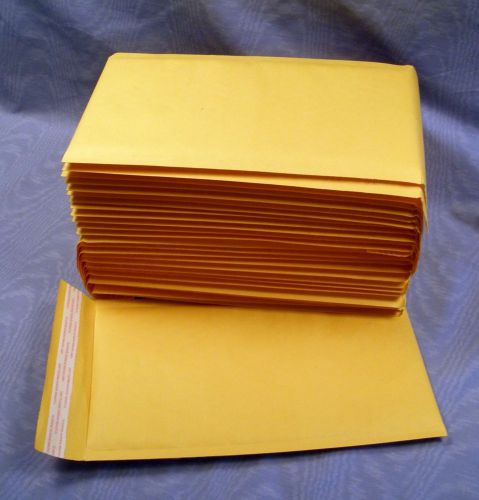 25 Bubble Wrap Padded #1 Self Sealing Kraft Mailers /Shipping Envelopes 12&#034; x 7&#034;