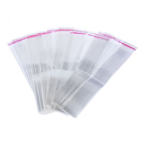 1000PCs Plastic Bags Self Adhesive Seal Transparent (Usable Space 27.3x4.4cm)