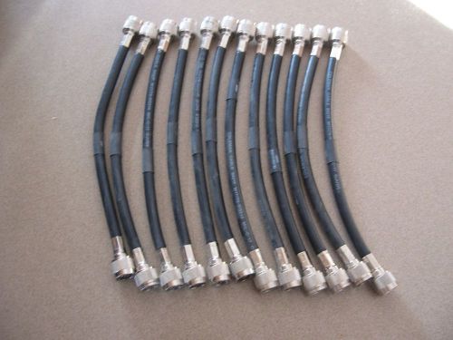 Lot of 12 Coleman Cable 8421F M17/75-RG214 MIL-C-17 OJUD5 -- 1 ft -- N-Male