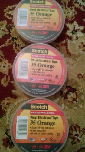 Scotch vinyl electrical tape orange