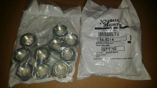 Hex nut 7/8-9 grade 5 zinc plated finish  20 / pcs for sale