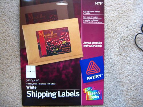 Avery  Shipping Labels 6878   only 84 label3 left