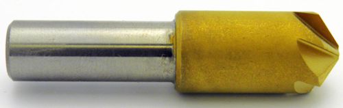 3/8&#034; 110° Degree 6 Flute Cobalt TiN Coated Countersink Melin USA #18210