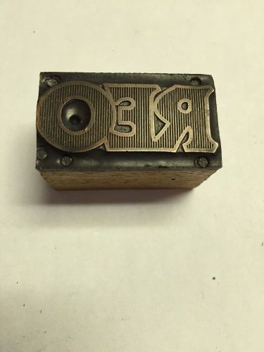 REO Automobile Oldsmobile Advertising Printer&#039;s Letterpress Type Block