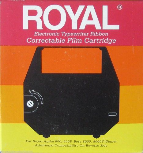 NIB Royal Electronic Black Typewriter Ribbon Correctable Film Cartridge #013045