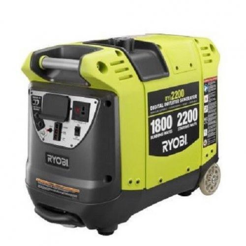 Ryobi 2200 watt gasoline gas powered digital inverter portable generator ryi2200 for sale