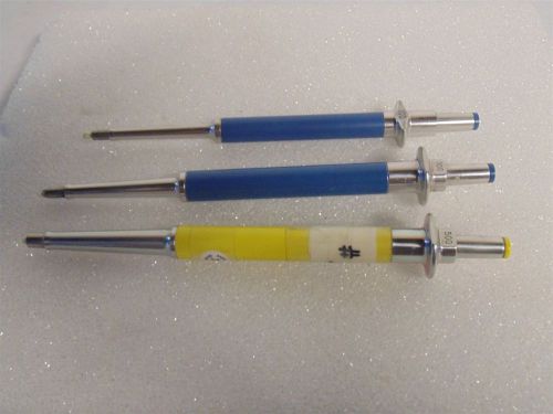 LOT OF 3 MLA PIPETTES 500uL TWO 100uL PIPETTES (C17-2-69)