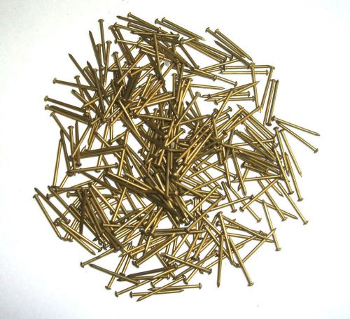 Vintage 3/4&#034; long BRASS Nails Qty = just over 300