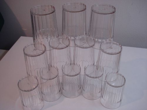 NEW 12 Pack Clear 8oz Tumblers Restaurant Stackable Unbreakable Commercial USA