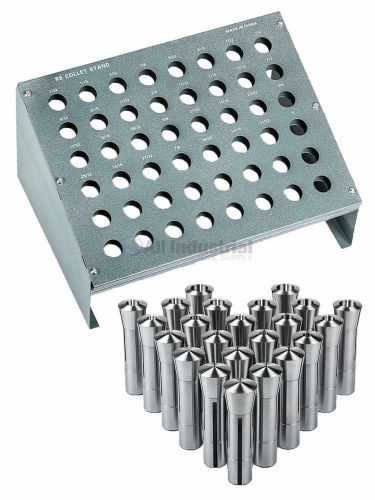 23 pc r8 collet set 1/16&#034; to 3/4&#034; for bridgeport with r8 collet rack - 48 slot for sale