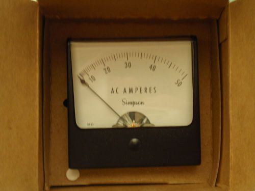 Simpson Ammeter, 0-50ACA,  Model 1257  cat # 02619