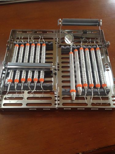 Hu-Friedy Dental Cassette and 12 Instruments