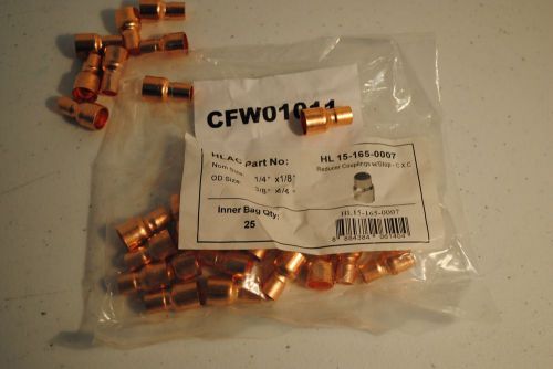 One(1). copper fitting reducer 3/8&#034;x1/4&#034; od .coupling for sale