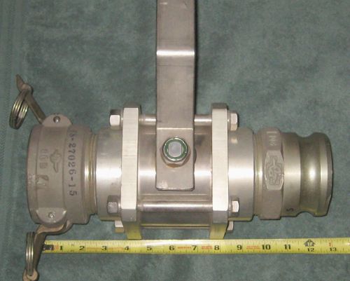 3&#034; Stainless Steel 3 Piece Threaded Ball Valve w/ Quick-Disconnect Fittings New