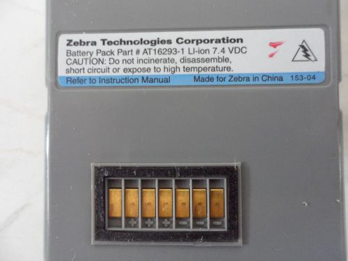 Zebra Technologies Corp. AT16293-1 Battery Pack Lithium Ll-ion  , 7.4 VDC