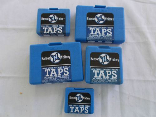 Lot of 5 sets hanson whitney high speed ground thread taps blue case unused for sale