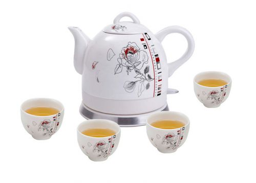 12025 Teapot, Ceramic, w/electronic heat plate 12025