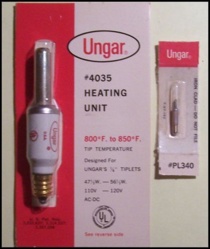 UNGAR #4035 HEATING UNIT AND #PL340 1/8&#034; TIPLET IRON CLAD