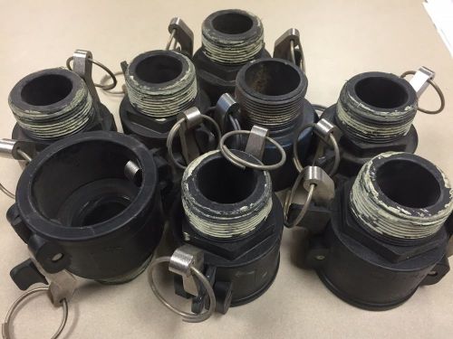 Lot 8 cam loc fittings quick connect part b 1.5&#034; female lock x male pipe thread for sale