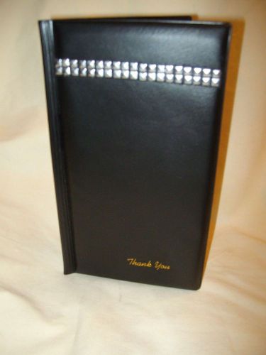 Black Studs Restaurant Guest Check  Holder Presenter Folder Valentine&#039;s Day