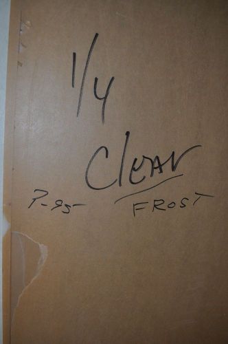 Plexiglass Frosted Clear   8&#039; x 4&#039; x 1/4&#034;     New     &#034;LOCAL PICKUP ONLY &#034;