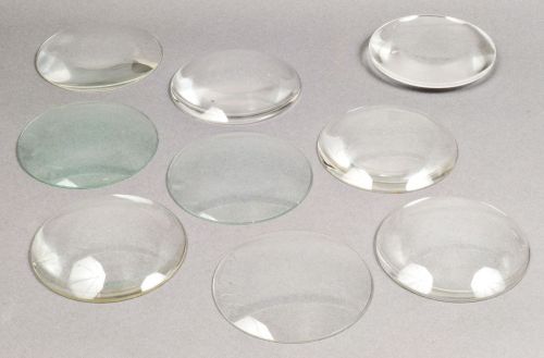 Lot of 9 Large 4.3 inch 109mm Diameter Plano-Convex &amp; Biconvex Lens Elements