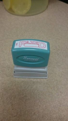 Xstamper 1350 specialty stamp &#034;faxed&#034; red / green body for sale