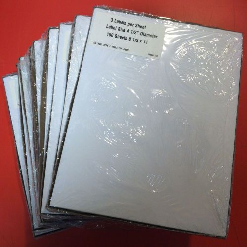 CD / DVD Labels - Lot of 9 boxes of 100 sheets of labels (900 sheets!)