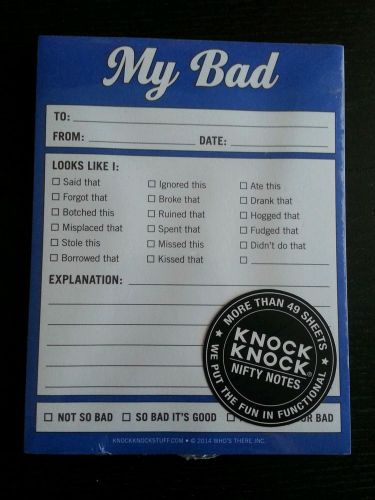 knock nifty notepad blue one