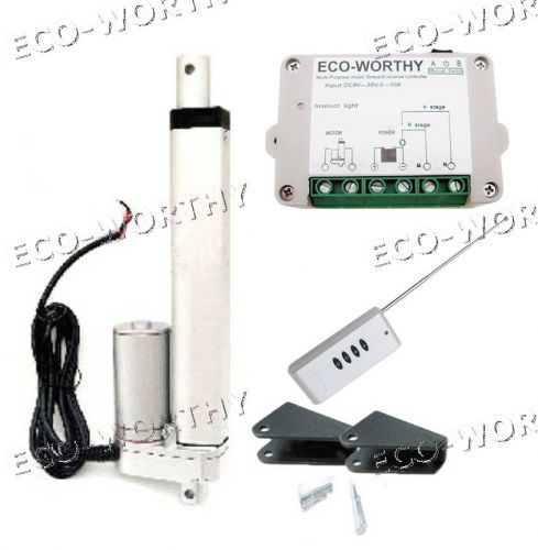 6‘’ 330lbs 12v heavy duty linear actuator w/ wireless control kit door opener for sale