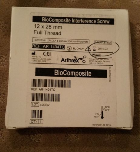 Arthrex BioComposite Interference Screw REF: AR-1404TC